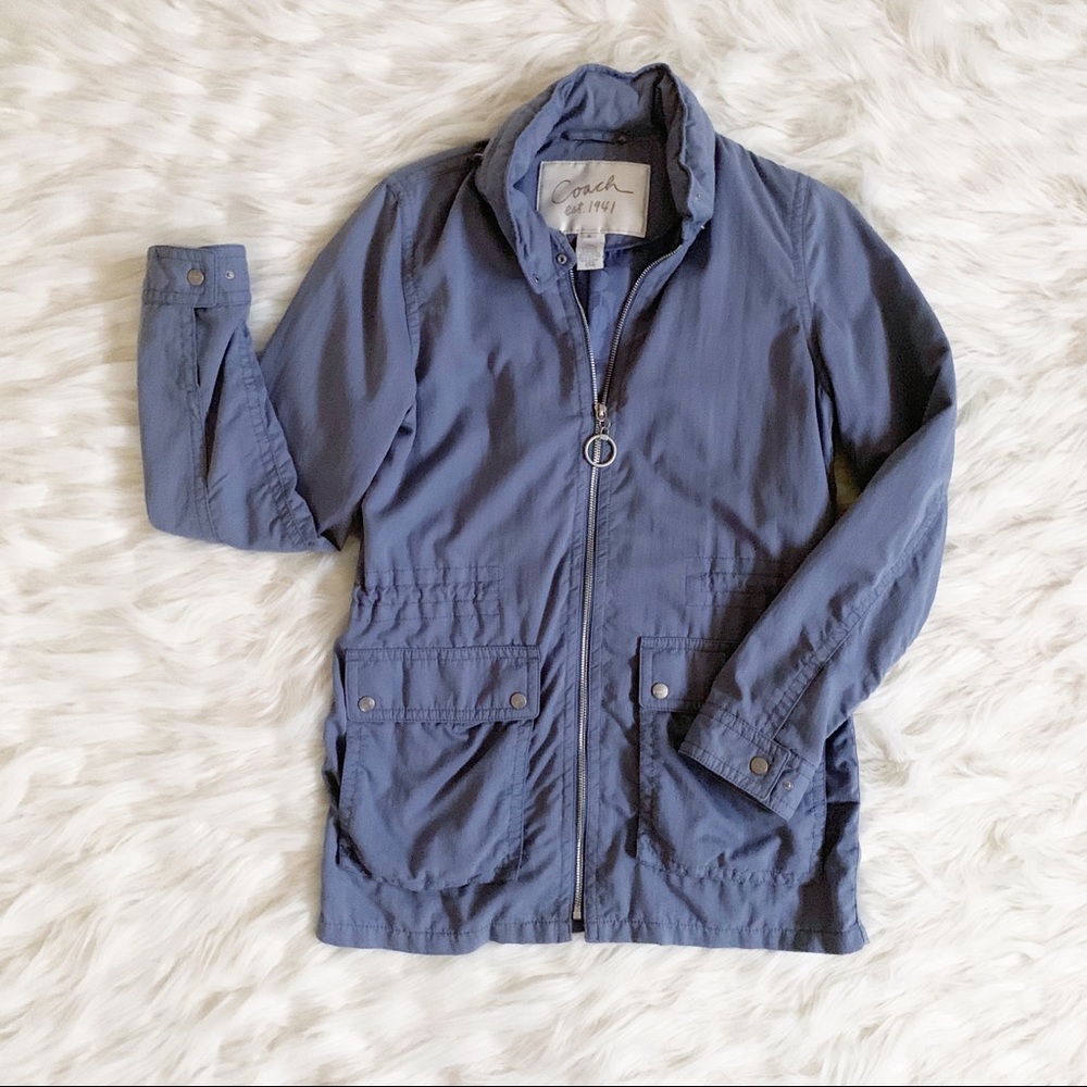 SOLD Coach Jacket in Pale Blue – Size S